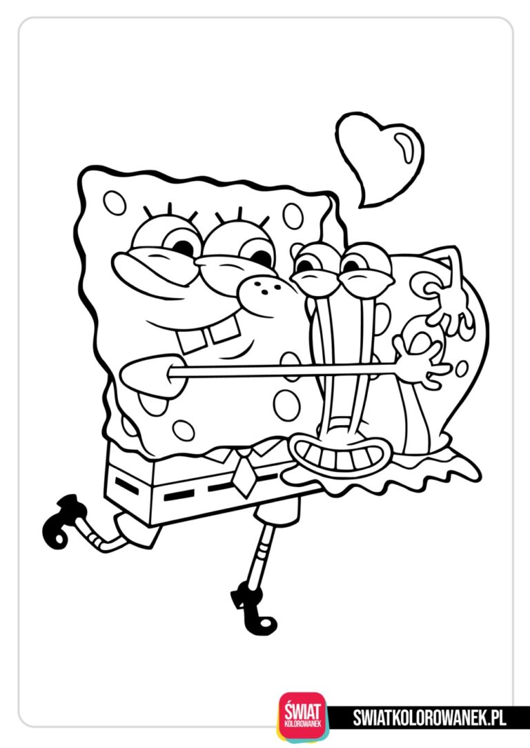 SpongeBob i Gacuś kolorowanka
