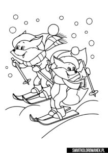 Sporty zimowe kolorowanka