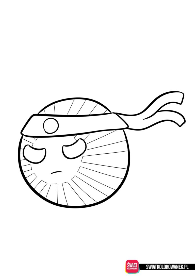 Japonia Countryball kolorowanka
