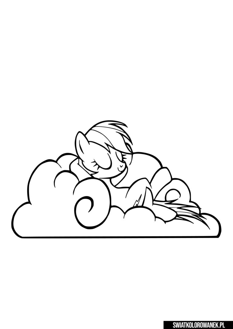 My Little Pony odpoczywa na chmurce