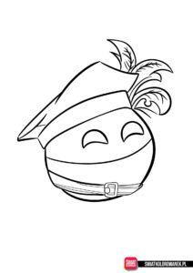 Polska Countryball kolorowanka