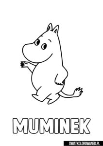 Kolorowanka muminek - kolorowanki alfabet litera M