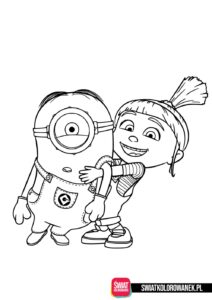 Minionki do druku kolorowanka