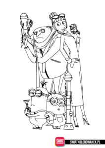 Minionki kolorowanki do druku
