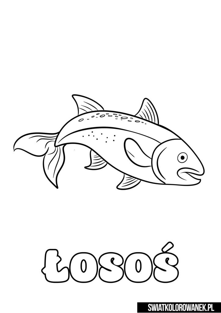 Łosoś kolorowanki