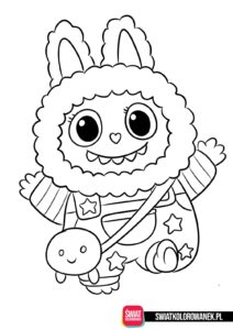 Labubu do druku kolorowanka