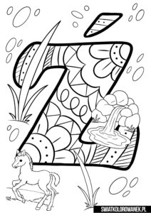Litera Ź kolorowanki