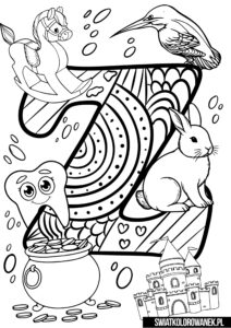 Kolorowanki litera z