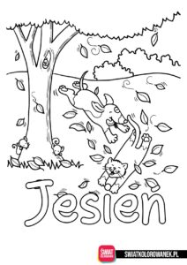 Jesienne kolorowanki