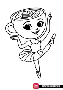 Kolorowanka Ballerina Cappuccina - Italian Brainrot