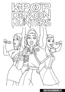 Kolorowanka KPop Demon Hunters