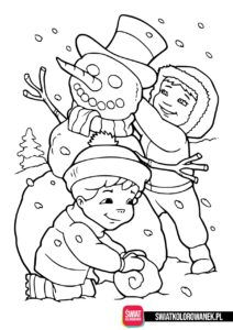 Kolorowanki zimowe dla dzieci