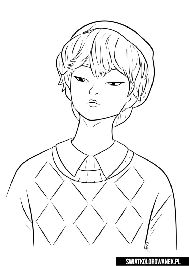 Saja Boy kolorowanka