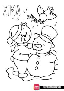 Zima kolorowanka