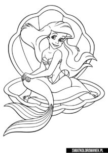 Kolorowanka syrenka Arielka