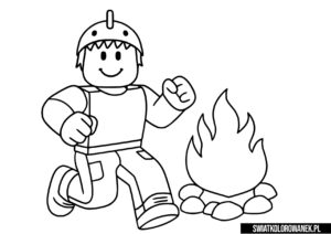 Kolorowanki 99 nocy w lesie - ognisko