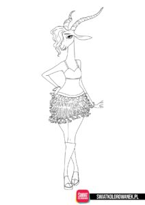 Gazela kolorowanka Zwierzogród