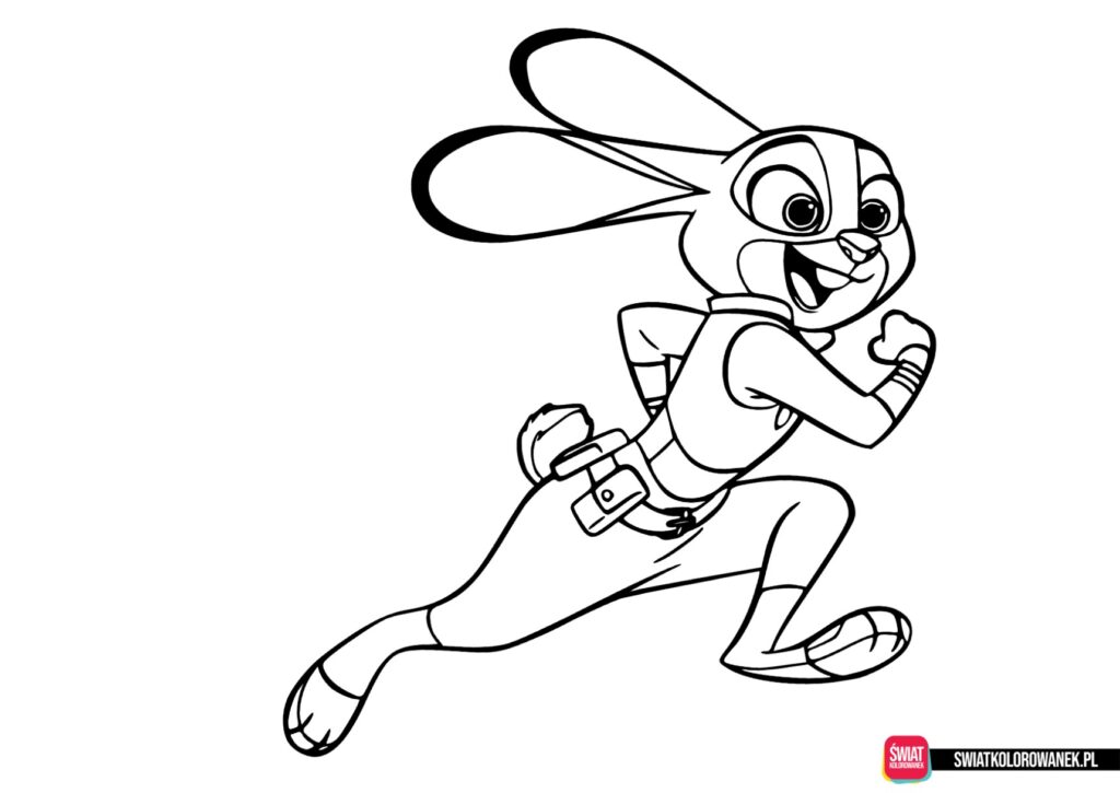 Judy Hopps kolorowanka Zwierzogród