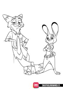 Kolorowanki z bajki Zwierzogród