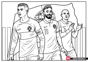 Cristiano Ronaldo kolorowanka piłkarze Portugalia Mistrzostwa Świata